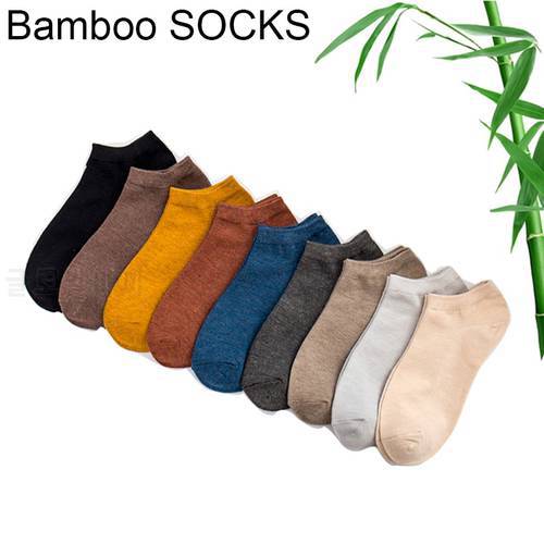 Summer High Quality Cool Men&39s Bamboo Fiber Socks Thin Short Socks Harajuku Solid Color Men Women Socks 10 Pairs/Lot Size US 7-9