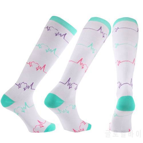 Compression Socks Fit For Sports Black Elastic Compress Stocking Nylon Medical Nursing Stockings Fit For Edema, Diabetes Socks