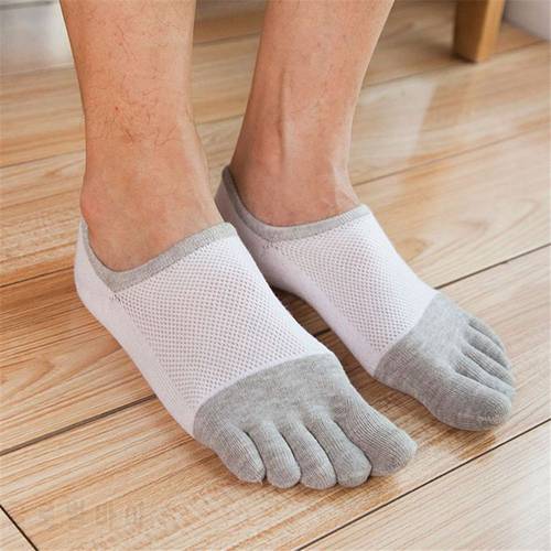Five Finger Toe Socks Men Fashion Breathable Cotton Nonslip Socks Anti-skid Calcetines No Show Short Invisible Socks
