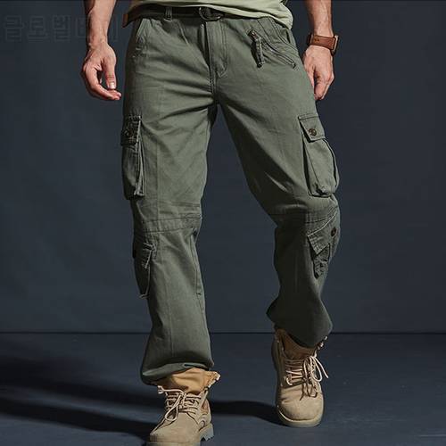 Men&39s Cargo Pants 2020 Autumn Tactical Pants Casual Cotton Long Trousers Multi Pockets Military Army Track Pants Pantalon Homme