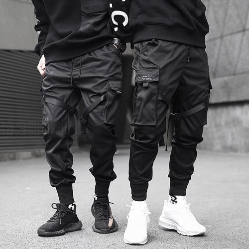2023 Joggers Cargo Pants for Men Casual Hip Hop Hit Color Pocket Male Trousers Streetwear Overalls Sweatpants Harem Pant