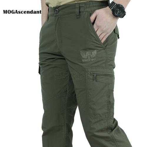 Men&39s Waterproof Quick Dry Cargo Pants Elastic Breathable Thin Military Trekking Joggers Trousers Tactical Pants Men Sweatpants