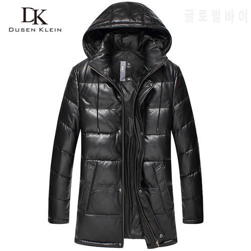 Dusen Klein New 2017 Jackets Men Genuine Leather Down Jackets Winter Outerwear Sheepskin Coat 15D117