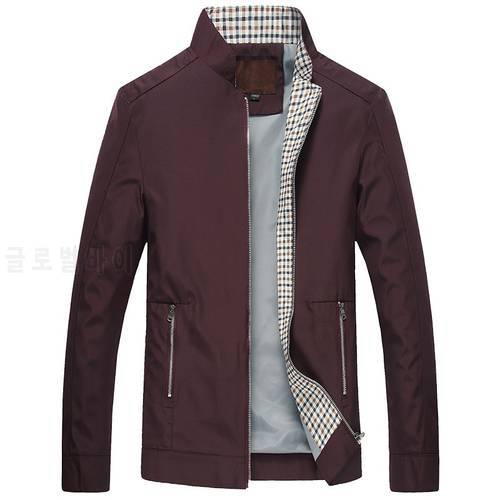 Spring Autumn Stand Collar Plus Size Slim Zipper Pocket Jackets Shipping New Business Men Jacket Zipper Coat