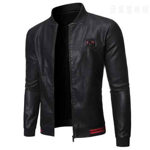 Leather Jacket Autumn Winter New Motorcycle Men&39s Coat Stand Collar Versatile Personality Men Wash Leather Clothes