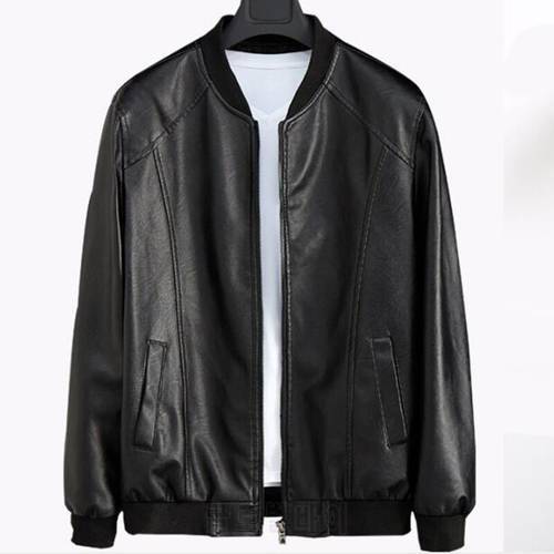 Autumn Men Leather Jackets Pockets Smart Casual Style Male PU Leather Jacket Male Outerwear Motorcycle Coats F82711