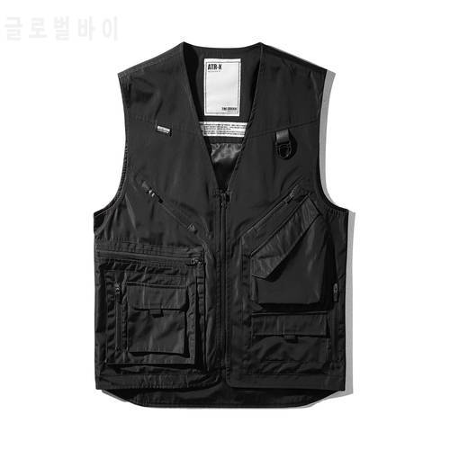 Techwear vest with multiple pockets streetwear darkwear streetgoth