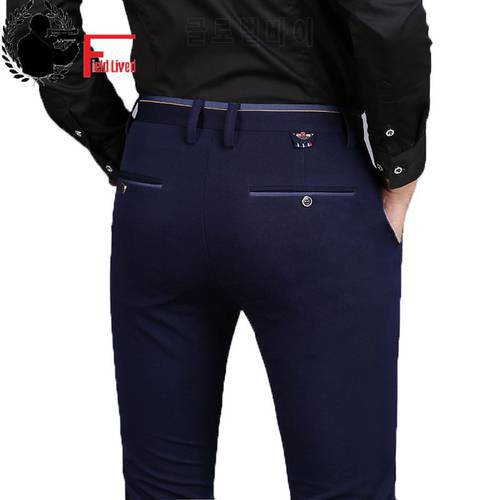 2022 Spring Non-Iron Dress Men Classic Pants Fashion Business Chino Pant Male Stretch Slim Fit Elastic Long Casual Black Trouser