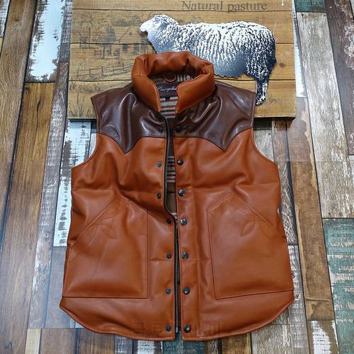 Rose to market compensation at any time Horsehide down vest