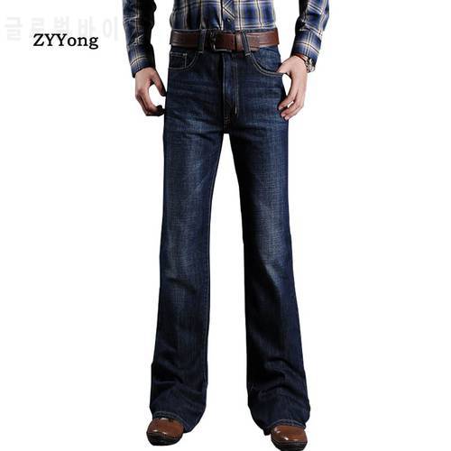 2020 New Mens Flared Jeans For Men Boot Cut Leg Loose Jeans Classic Denim Flare Bootcute Jeans Male Fashion High Waist Pants