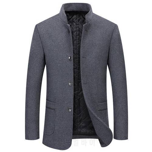 New Men Winter Wool Jackets Coats Male Casual Fashion Slim Business Casual Jackets Outwear