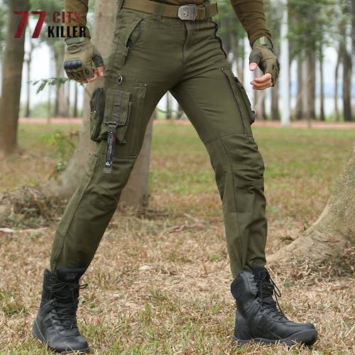 Multi-pockets Tactical Pants Men Cotton Military Army Trousers Male Casual Outdoor Wearable Straight Pants Work Hiking Joggers
