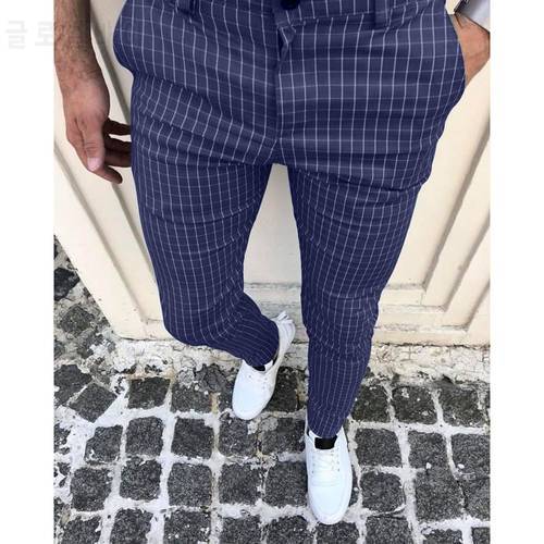 Men&39s Pants Plaid Trousers Social Slim Fit Streetwear Clothing Sweatpants Joggers Casual Business Soft New Fashion Pencil Pants