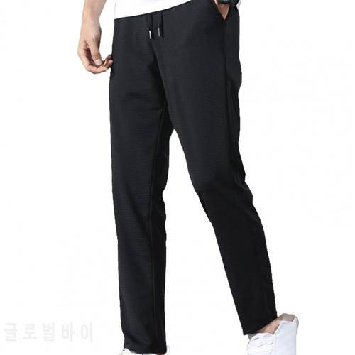 Men&39s Fashion Casual Summer Mid Rise Elastic Waist Straight Ninth Pants Ice Cool Loose Men Trousers Breathable Men&39s Sportwear