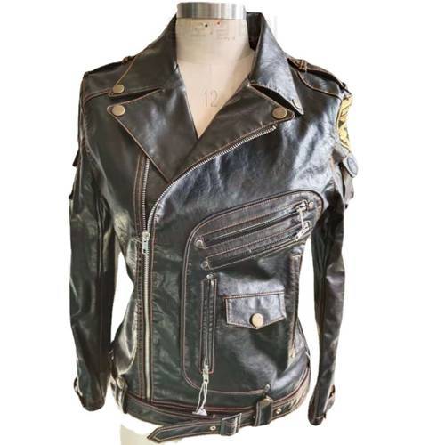 Classical Motorcycle Leather Jackets Men&39s Spring Coat Jacket Slim Multi Pocket Zipper Coat Solid Color Genuine Leather Coat