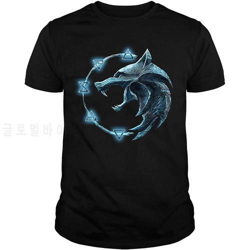 The-Witcher Symbol Wolf T-Shirt Sweatshirt for Men New Arrivals Summer Cool Tee 2020 Breathable All Cotton Short Sleeve T Shirt