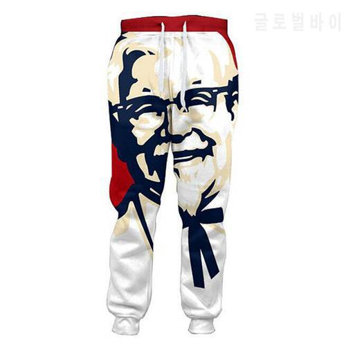 Funny KFC Colonel 3D Joggers Pants Men Casual Loose Trousers Bottoms Men&39s Clothing For Unisex Hip Hop Style Pantalon Homme