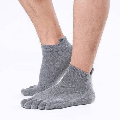 Socks Solid White Black Gray Men Cotton Toe Socks Bamboo Fiber High Quality Male Summer Winter Five / 5 Finger Business Sock Sox