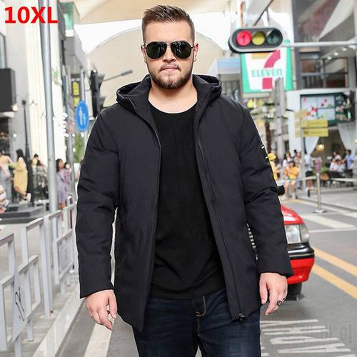 Winter new business men&39s down-filled coat plus size down coat extra large code hooded tide 160kg down jacket 10XL 9XL 8XL 7XL