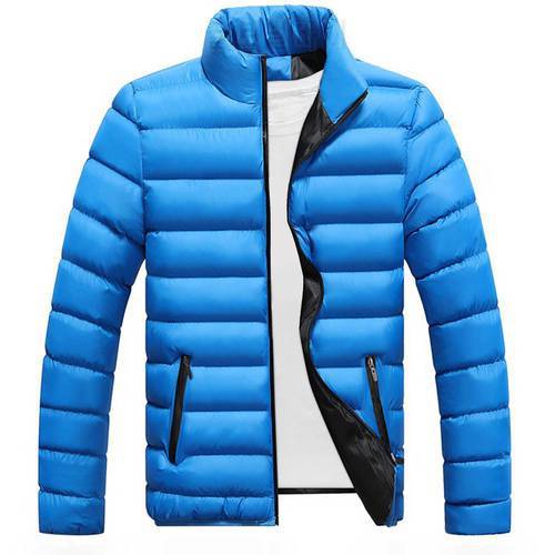 80% HOT SALES！！！Men Winter Warm Thicken Padded Down Jacket Stand Collar Zipper Outwear Coat