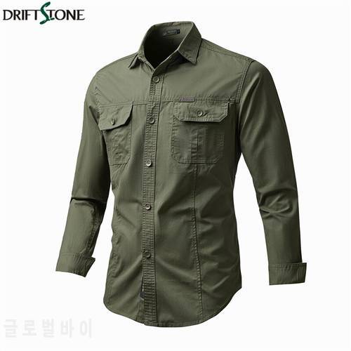 2021 Men&39s Military Clothing Cotton Army Shirt Spring Long Sleeve Breathable Casual Shirts Man Solid Shirt Work Hunt Shirts 5XL