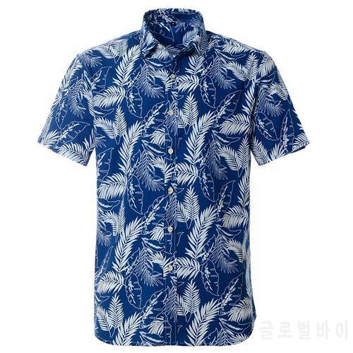 2021 Fuy Bill 100% Cotton Hawaiian Printed Men&39s Shirt US Size Regular Fit Short Sleeve Beach hawaii European Size