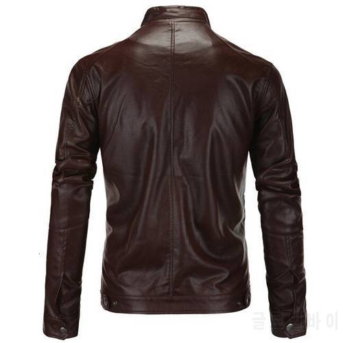 Men&39s Genuine Leather Jacket For Motorcycle Fashion Zipper Autumn Winter Slim Fit Italian Vintage Business Male Black Brown Coat