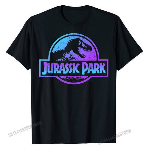 Jurassic Park Blue &ampamp Purple Fossil Logo Graphic T-Shirt T Shirt Tees Wholesale Cotton 3D Printed Summer Men&39s