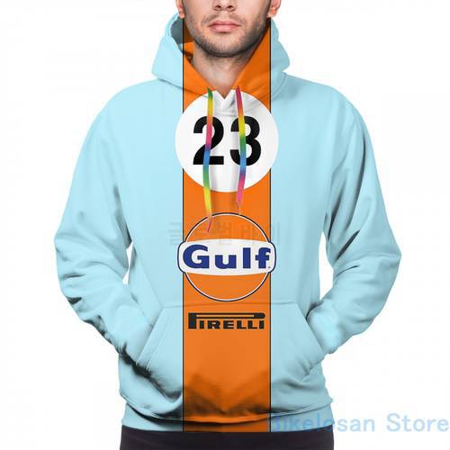 Mens Hoodies Sweatshirt for women funny Gulf Oil Racing colours print Casual hoodie Streatwear