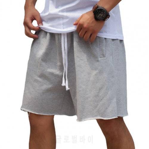 Men Shorts Drawstring Loose Summer Mid Rise Pockets Short Pants for Fitness shorts men 2021 men Clothing Black xxxl