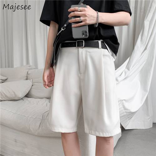 Men Casual Shorts Summer Business Breathable Cozy Solid Simple Hot Selling All-match Korean Fashion Ulzzang Chic Daily Male New