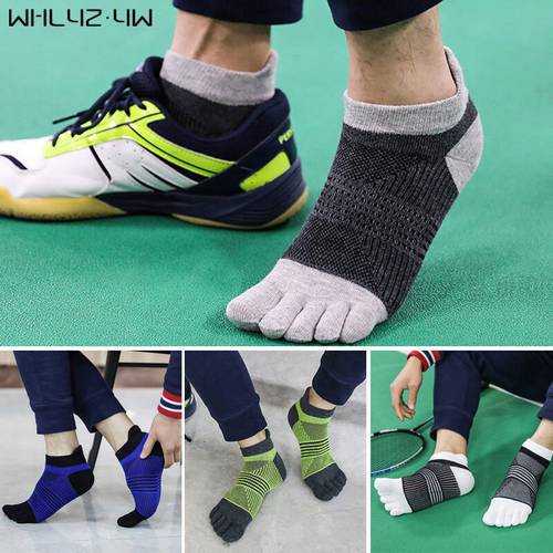 Sport Man Five Finger Ankle Socks Compression Bright Color Summer Breathable,Deodorant,Invisible Socks With Toes Elite EU 38-44