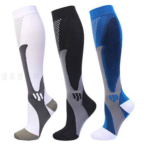 Large Size Unisex Compression Stockings Pressure Nylon Varicose Vein Stocking Knee Leg Support Stretch Pressure Circulation Sock