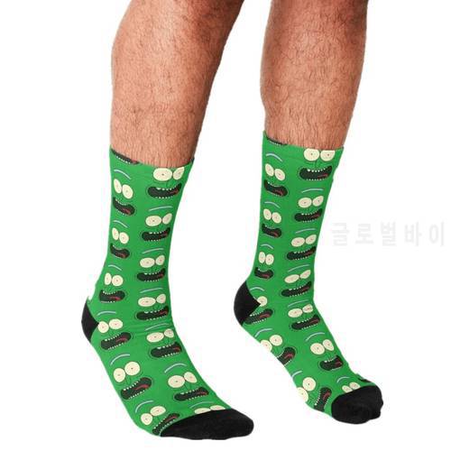 Men&39s socks Funny Pickle Face Printed Socks Men harajuku Happy hip hop Novelty cute boys Crew Casual Crazy Socks for men
