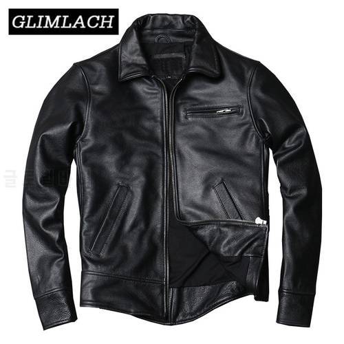 2021 New Genuine Leather Tuxedo Jacket Men Large Size 5XL 100% Cowhide Real Cow Leather Coats Male Autumn Winter Black Outerwear