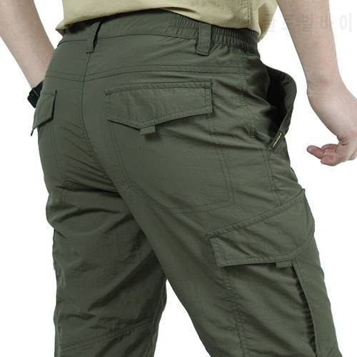 Quick-Drying Cargo Pants Men Lightweight Summer Military Breathable Waterproof Tactical Pants Men&39s Trousers Cargo Pants Male