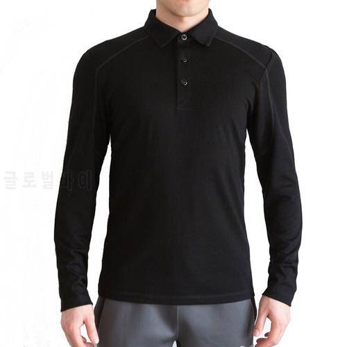 100% Australia Merino Wool Polo Shirt Men&39s Long Sleeve, Men&39s Merino Wool Long Sleeve Shirt Top