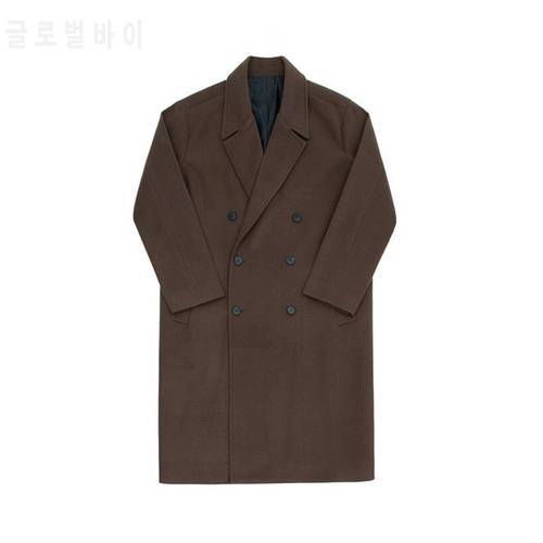 Men&39s Winter Woolen Coat Korean Style Trendy Warm Windbreaker Jacket Student Japanese Woolen Cloth Male Trend 2021