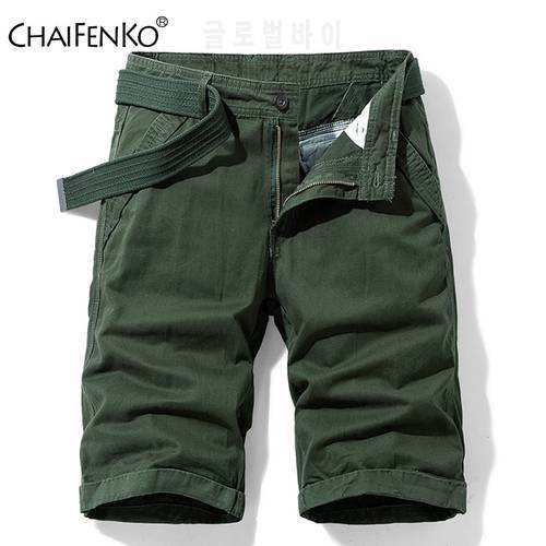 Mens 2021 Summer New Army Tactical Cargo Shorts Fashion Casual High Quality Cotton Short Pants Loose Green Military Shorts Men
