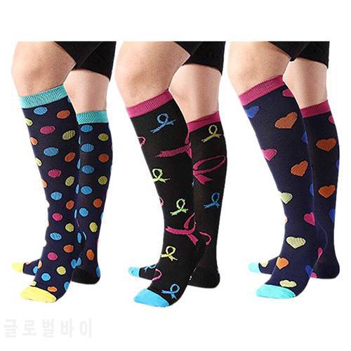 Unisex Compression Socks Fit For Sports Black Compression Socks For Nurse Outdoor Sport Anti-fatigue Pain Relief Stockings