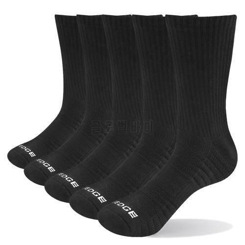 YUEDGE 6 Pairs Mens Quality Thin Breathable Cotton Everyday Formanl Business Dress Socks For Size 37-46 EU
