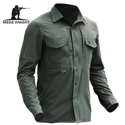 Mege Brand Spring Tactical Clothing Military Army Shirt Multi Pockets Fast Dry Breathable Casual Combat Shirt Dropshipping