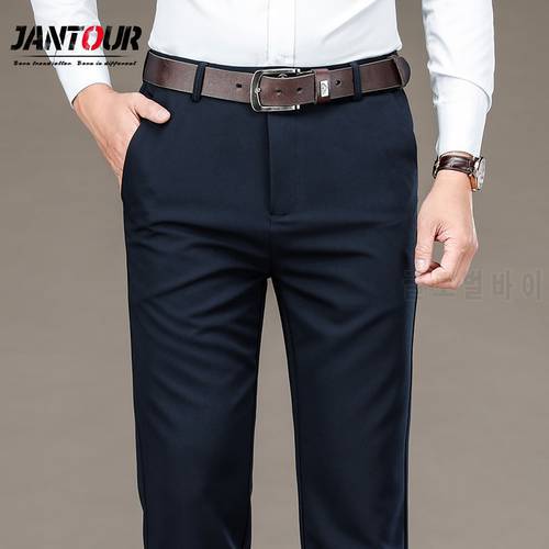 Jantour Brand Men Suit Pants Formal Business Trousers Loose Straight Style Male Casual Long Pant mens Plus Size 29-35 40