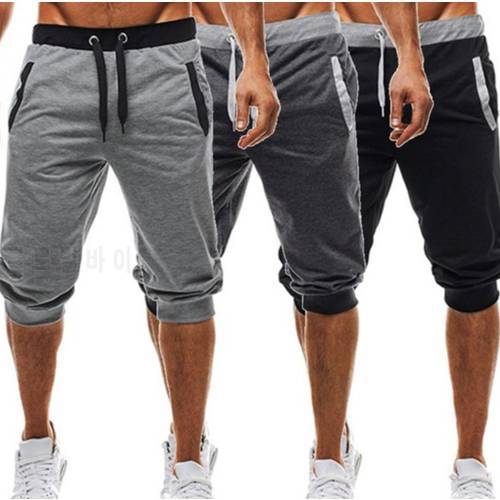 Men Summer Harem Pants Slacks Shorts Sport Sweatpants Drawstring Jogger Trousers Casual Shorts