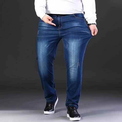 7XL Plus Size 2021 New Summer High Quality Men&39s Baggy Cargo New Male Casual Long Denim Pants Fashion Loose Jeans Trousers