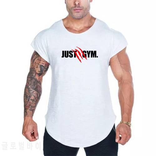 Muscleguys clothing Fitness tank top men Cotton just gyms Sleeveless shirt bodybuilding vest Sporting tracksuits muscle clothes