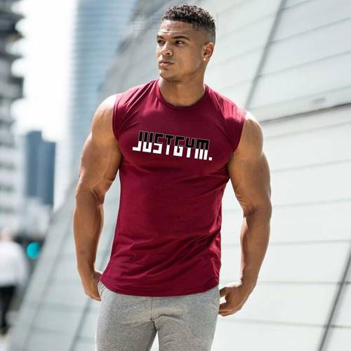 Summer Gym Clothing Sporting Singlets Bodybuilding Stringer Tank Top Men Fitness Vest Muscle Sleeveless Shirt Fashion Tanktop