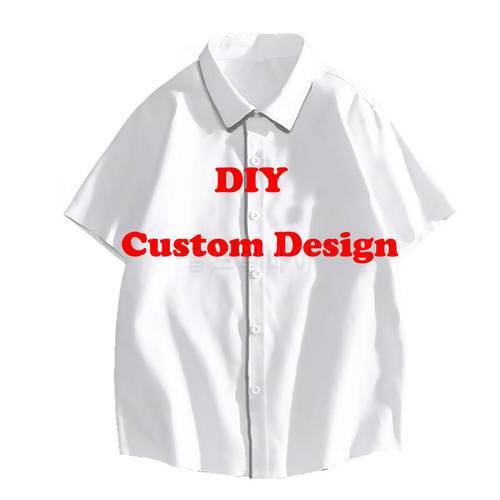 SONSPEE 3D Print Custom Shirt Hawaiian Tops Fashion Casual Fun Short Sleeve Buttons DIY Men&39s Women Summer Clothing New Unisex