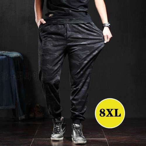 7XL Oversize Black Cargo Pants Mens Casual Pants Streetwear Camouflage Joggers Trousers Male Breathable Sweatpants pantalones