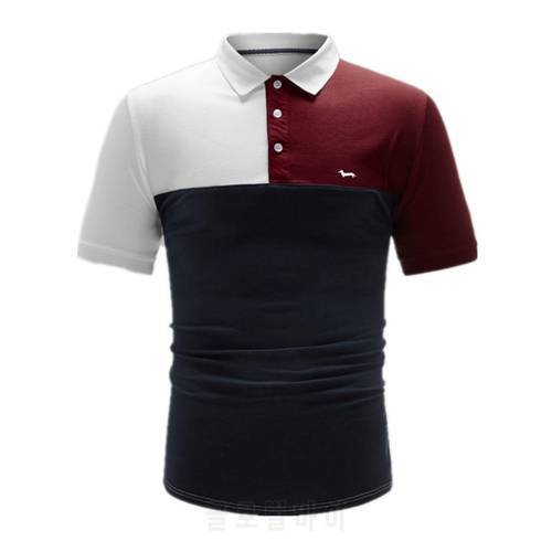 New Summer Polo Shirt Men Casual Slim Fit Cotton Breathable Solid Short Sleeve Embroidery Harmont Men&39s Shirt Blaine